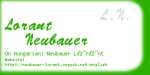 lorant neubauer business card